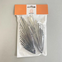 Metallic Silver Fan Topper 2 pc set