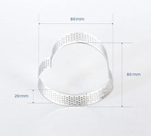 Perforated Tart Ring Heart - 80mm