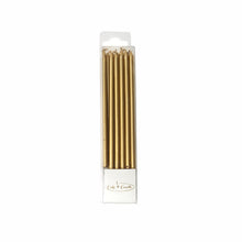 12cm Tall Gold Candles (Pack of 12)