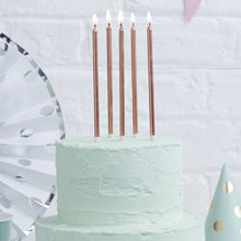 12cm Tall Rose Gold Candles (Pack of 12)