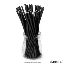 Cake Craft 6 Inch Lollipop Sticks Black 50 Pack