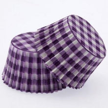 Cupcake Cases Gingham Purple 20pk