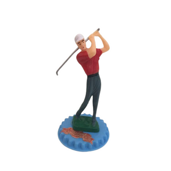 Golfer Man in Red Shirt