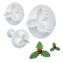 Holly 3 Leaf Plunger Cutter - 3 Piece Set