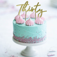 Thirty Gold Plated Cake Topper
