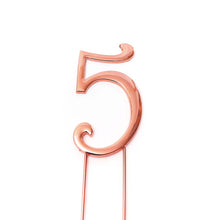 Number 5 Rose Gold Topper