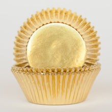 Metallic Gold Patty Cake Cases - 50 Pack