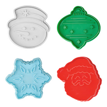 Christmas 3D Cookie Plunger Cutter Set 4