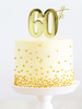 GOLD Metal Cake Topper - 60th