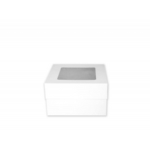 Loyal White Cake Box Short 14x14x6in