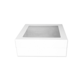 Loyal White Cake Box Short 16x16x6in