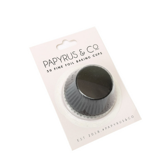 Medium Black Foil Baking Cups - Pack of 50