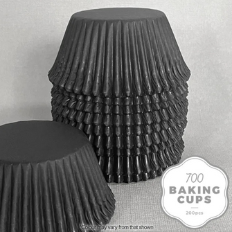 700 Black Baking Cups 200pk