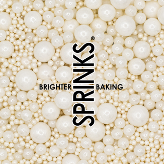 Sprinks Pearl White Bubble Bubble Sprinkles - 500g