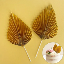 Metallic Gold Fan Topper 2 pc set