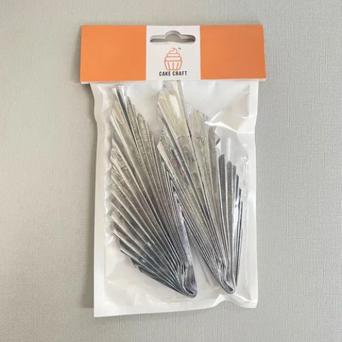 Metallic Silver Fan Topper 2 pc set– SugarTime Cake Decorating Australia