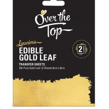 Over The Top Gold Leaf 24K Transfer 2pc