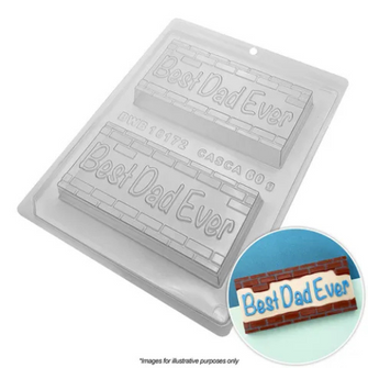 Best Dad Ever Brick Bar Mould 3pc