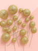 Glitter Gold Ball Topper 20pc