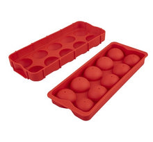 Round Silicone Ice Cube Tray - Red