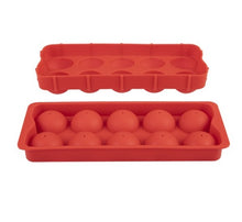 Round Silicone Ice Cube Tray - Red