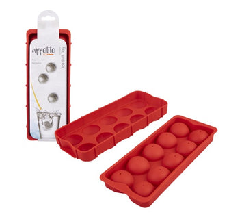 Round Silicone Ice Cube Tray - Red