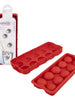 Round Silicone Ice Cube Tray - Red