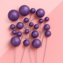 Glitter Purple Ball Topper Set 20pc