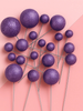 Glitter Purple Ball Topper Set 20pc