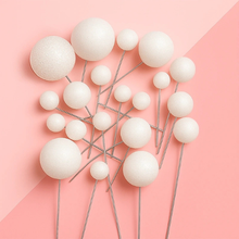 Glitter White Ball Topper 20pc