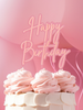 Pink Opaque Happy Birthday Topper
