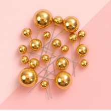 Metallic Gold Ball Topper 20pc
