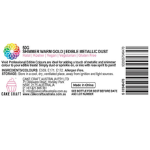 Vivid Metallic Warm Gold Shimmer Dust 50g