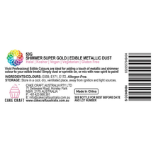 Vivid Metallic Super Gold Shimmer Dust 50g