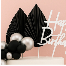 Black and Silver Cake Topper Set