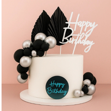 Black and Silver Cake Topper Set