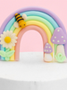 Pastel Rainbow Bee Topper