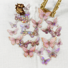 Crystal Purple Butterfly Topper Set