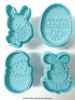 Easter Bunny Plunger Cutters 4 Pieces