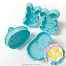 Easter Bunny Plunger Cutters 4 Pieces