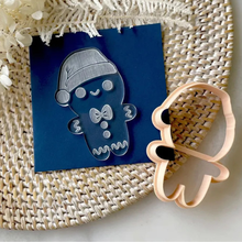 Gingerbread Man with Santa Hat Cutter and Debosser Set
