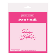 Sweet Sticks Happy Birthday Modern Stencil