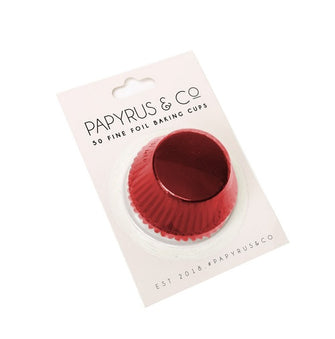 Standard Red Foil Baking Cups - 50 Pack