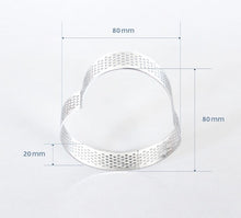 Perforated Tart Ring Heart - 80mm
