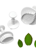 Plunger Cutter Rose leaf 3pc set