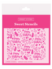 Sweet Sticks Birthday Floral Pattern Stencil