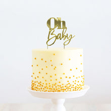 Oh Baby Gold Metal Cake Topper