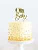 Oh Baby Gold Metal Cake Topper