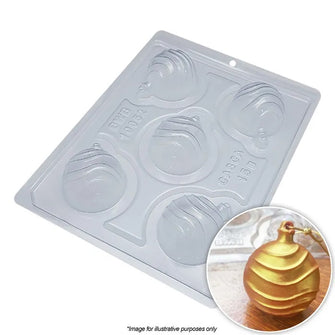Christmas Bauble Waves Chocolate Mould 3 Piece Set