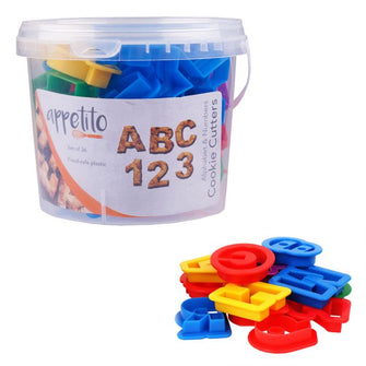 36 Piece Alphabet and Number Cookie Cutter Set
